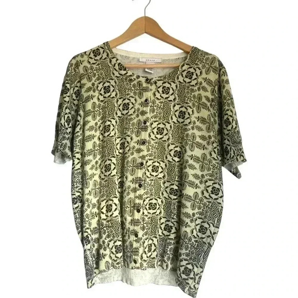 Grace  versatile, short sleeve button up sweater - Picture 2 of 8